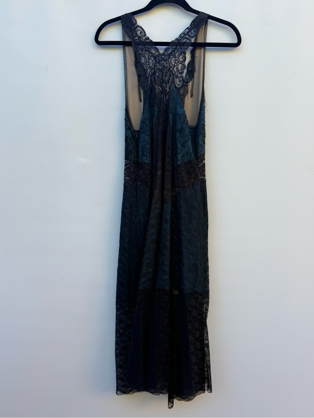Stella McCartney Blue Lace Midi Dress Sz 40 - Picture 2 of 5